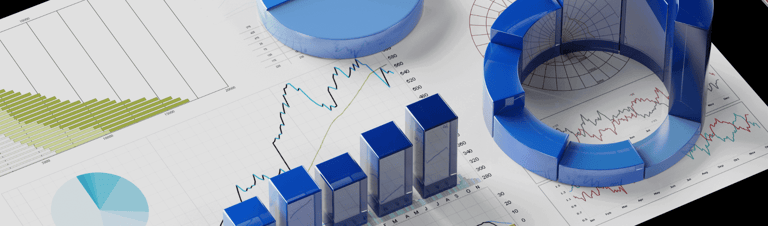 Plano financeiro: imagem de gráficos e análises